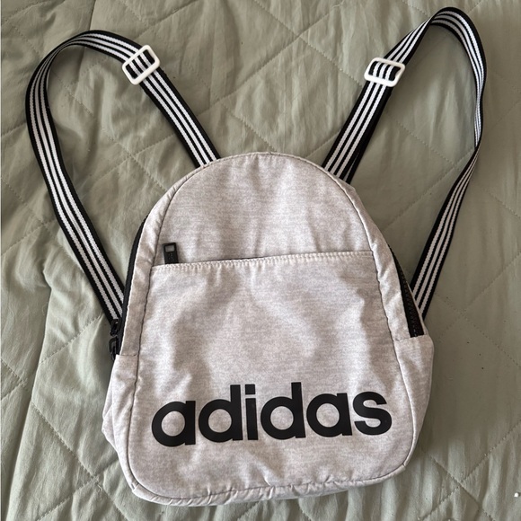 Adidas Light Gray Backpack with Black Interior - Picture 1 of 5